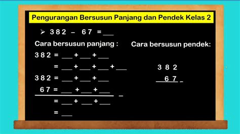 Cara Menghitung Pengurangan Bersusun Panjang Materi Belajar Online