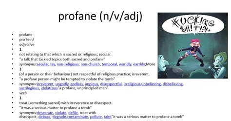 profane | Vocabulary cards, Vocabulary flash cards, English vocabulary