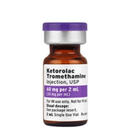 Ketorolac Tromethamine IM 30mg ML SDV 2mL Vial 25