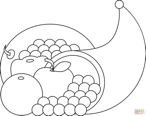 Coloriage Corne d abondance Coloriages à imprimer gratuits