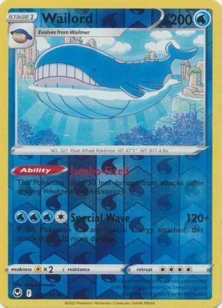 Wailord Uncommon Reverse Holo Playset