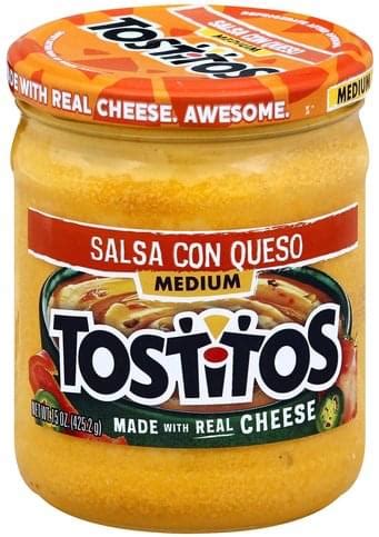 Tostitos Medium Salsa Con Queso 15 Oz Nutrition Information Innit