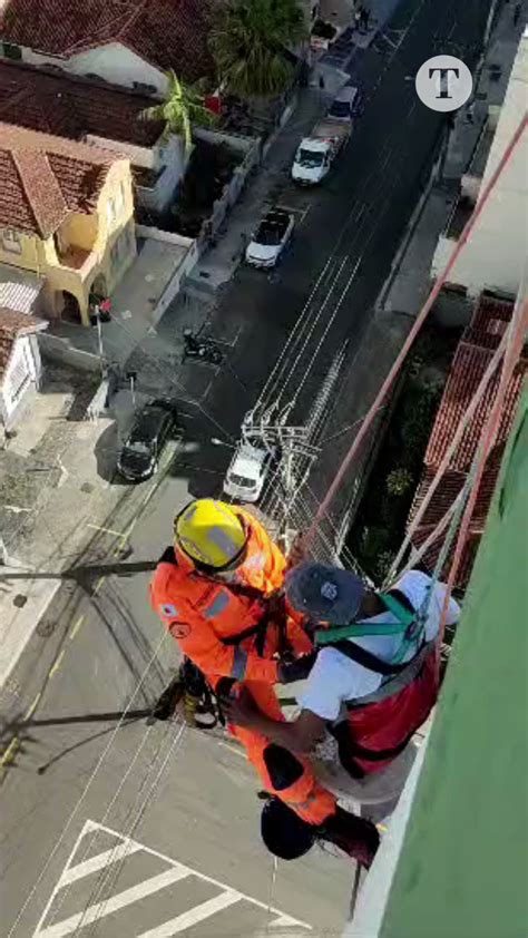 O Tempo On Twitter Um Pintor Ficou Pendurado No D Cimo Andar De Um