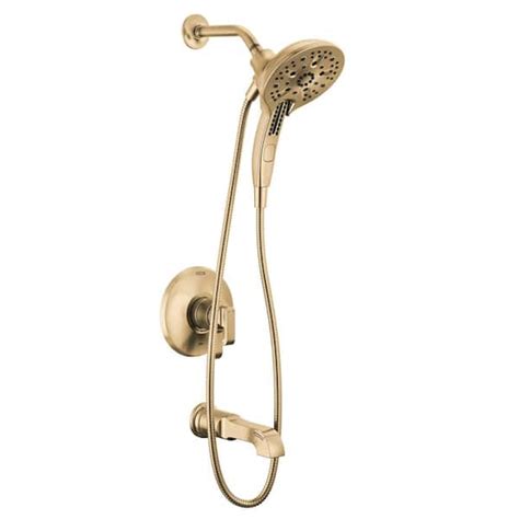 Delta Tetra Gold 1 Handle Wall Mount Tub And Shower Trim Kit In