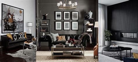 Modern Black Living Room