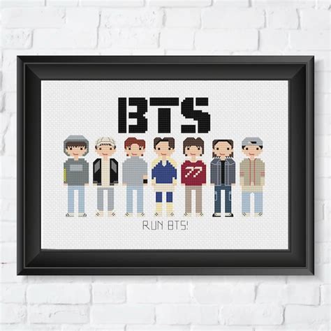 Cross Stitch Bts Etsy