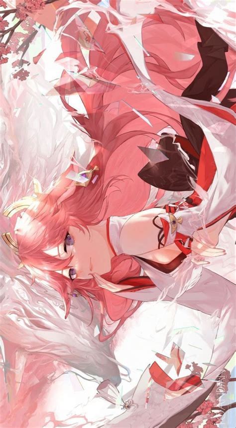 Яэ Мико/Yae miko | Anime, Nhật ký nghệ thuật, Ảnh tường cho điện thoại