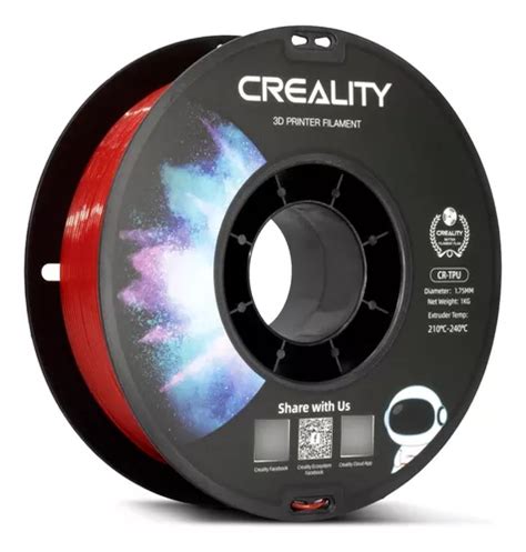 Filamento 3D CR TPU Creality De 1 75mm Y 1kg Rojo MercadoLibre