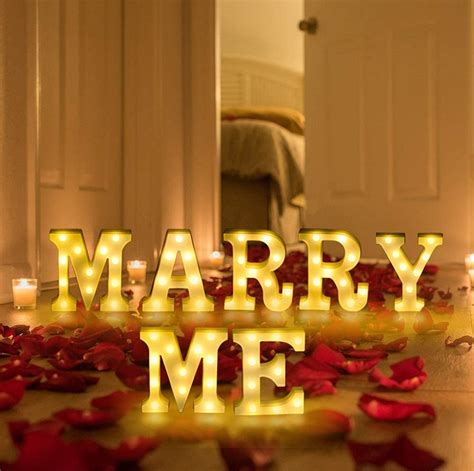 Marry Me Proposal Led Letters Eventlyst