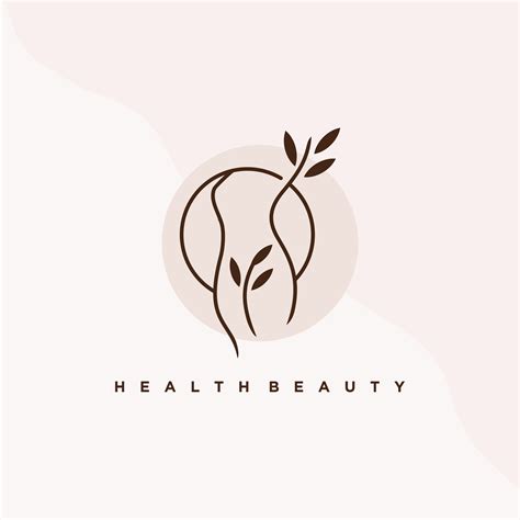 Woman Health Logo Design Concept For Beauty Life Vector Art At