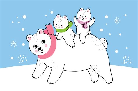 Новогодние медведи белые мультяшные - фото и картинки abrakadabra.fun