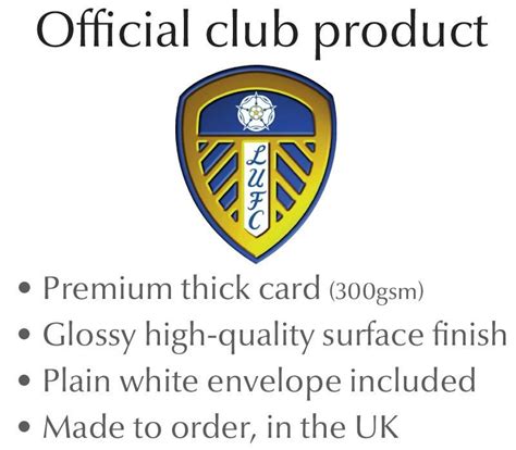 Leeds United Birthday Card Personalised Official Merchandise