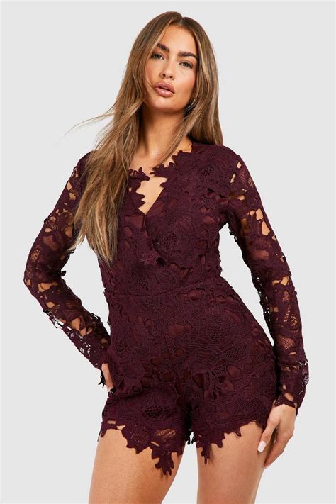 Long Sleeve Playsuits Playsuits With Sleeves Boohoo Uk