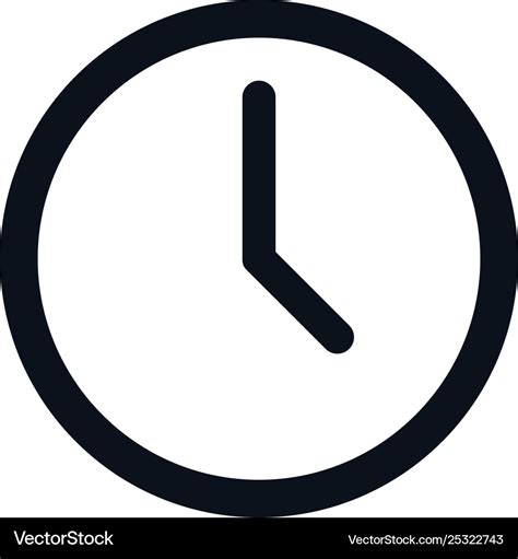 Clock icon isolated on white background clock Vector Image