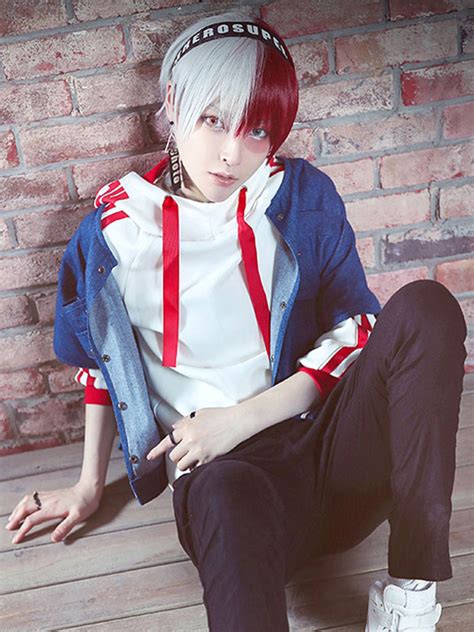 Mha World Heroes Mission Shoto Todoroki Combat Uniform Suit Cosplay