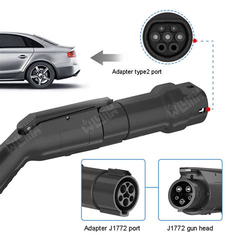 Electric Vehicle Car Ev Charger Type To Type Connector Iec To