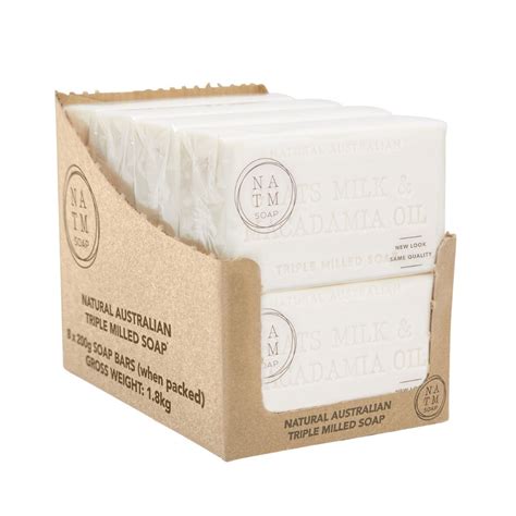 Natural Australian Triple Milled Goats Milk And Macadamia Oil Soap 8 X