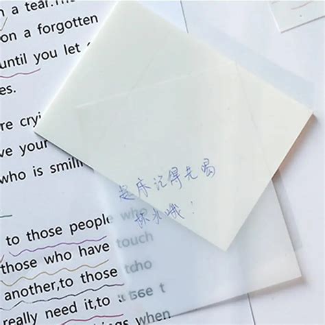 Note Adhesive Blue Bloc Notes Transparent Tanche Feuilles Paquet