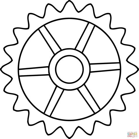 Desenho De Engrenagem De 20 Dentes Com Furos Trapézio Para Colorir Desenhos Para Colorir E