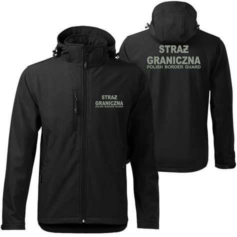 Kurtka softshell z kapturem Straż Graniczna Polish Border haft