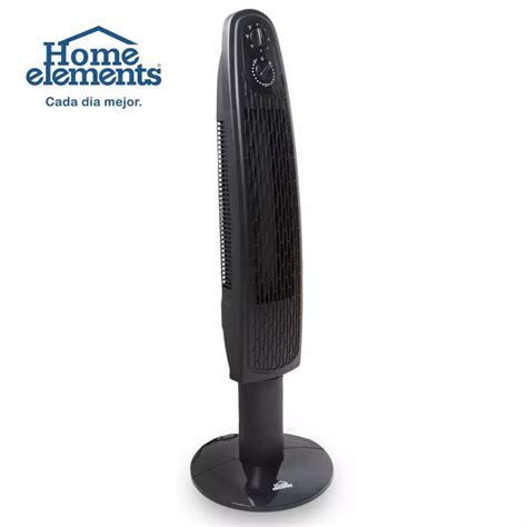 Ventilador Torre 36 50w Timer 2horas Negro Home Elements