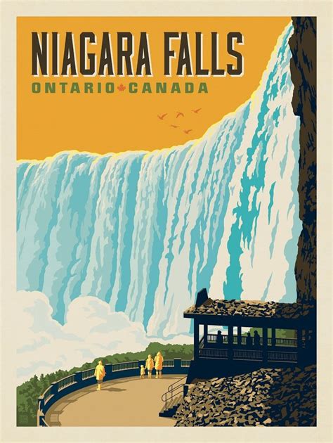 Canada Niagara Falls Anderson Design Group Travel Posters Travel Poster Design Retro