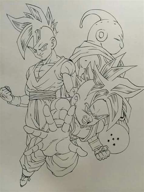 Pin En Fotocopias Arte De La Tipograf A Dibujo De Goku Dibujos