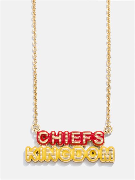 WEAR By Erin Andrews x BaubleBar Enamel Slogan Necklace - Kansas City