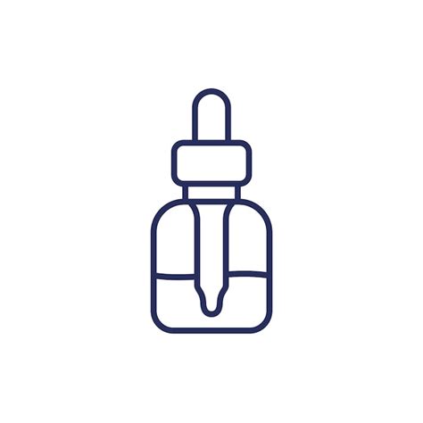 Premium Vector Dropper Bottle Line Icon Vector