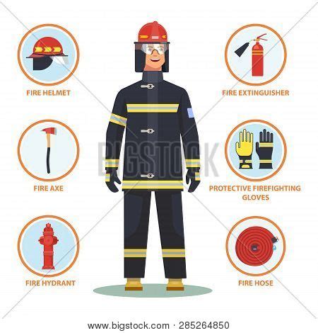 Firefighter Equipment Vector & Photo (Free Trial) | Bigstock