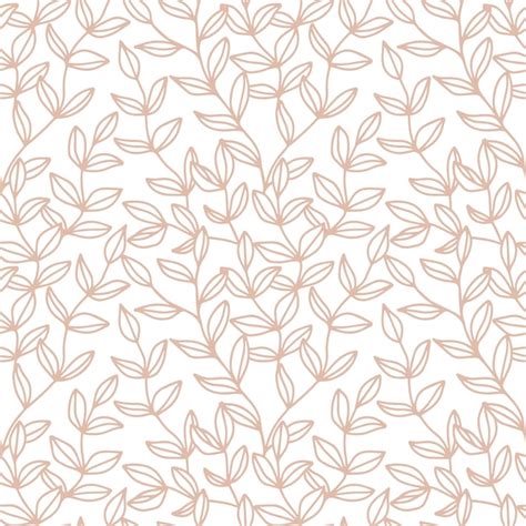 Premium Vector Doodle Leaves Seamless Pattern With Cute Outline