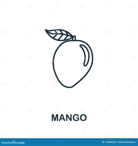 Mango Icon from Fruits Collection. Simple Line Element Mango Symbol for ...