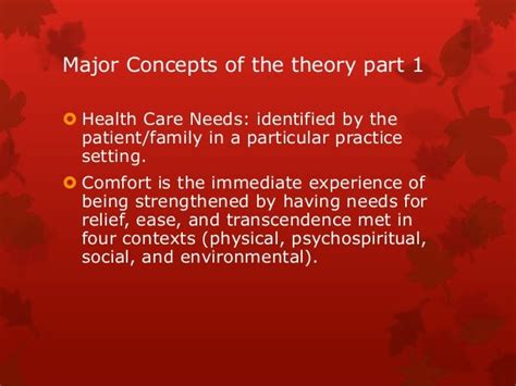 Comfort Theory