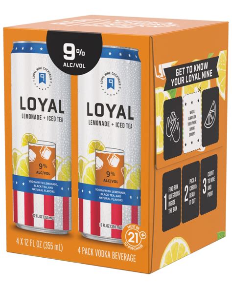 Loyal 9 Cocktails Lemonade And Iced Tea 4 Pack Water Street Wines And Spirits