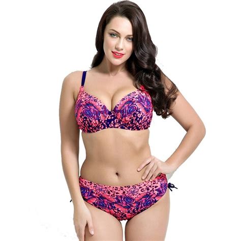 Women S Push Up Beachwear Retro Print Patterns Bikini Bathing Suit Red CC Y W IL