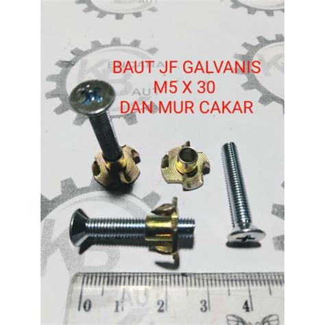 Jual Baut Jf M X Mm Galvanis Dan Mur Cakar Baut Speaker Kunci