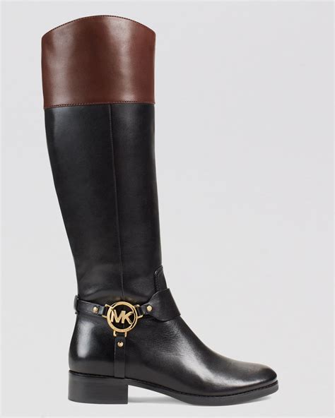 Lyst Michael Michael Kors Tall Harness Boots Fulton In Black