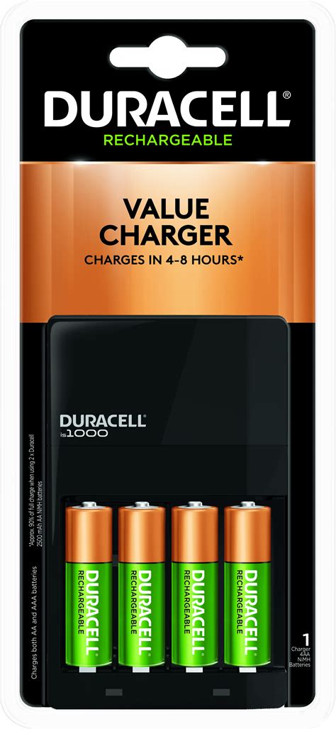 Duracell Ion Speed 1000 Rechargeable Battery Charger for AA and AAA ...
