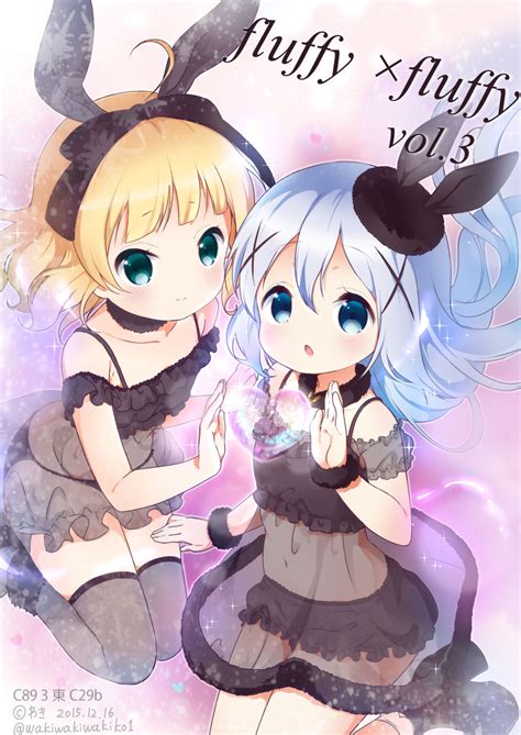 Safebooru 2girls Animal Ears Blonde Hair Blue Eyes Blue Hair Blush