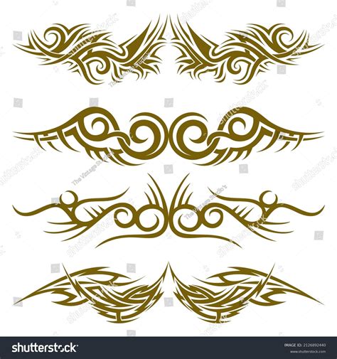 Tribal Tattoo Flame Tattoo Collection Set Stock Vector (Royalty Free ...