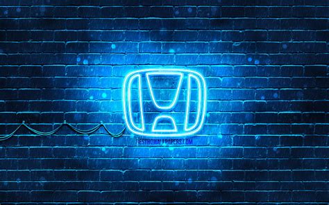 1920x1080px 1080p Free Download Honda Blue Logo Blue Brickwall