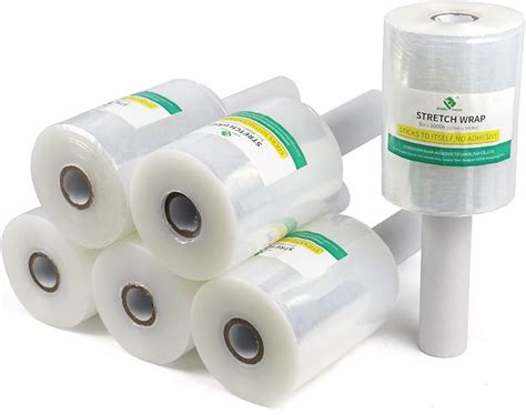 Amazon BOMEI PACK 6 Pack Industrial Clear Mini Stretch Wrap Roll