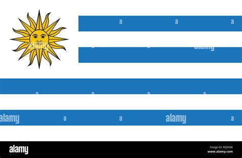 Flag Of The Uruguay Stock Vector Images Alamy