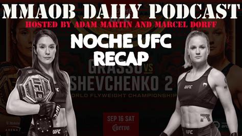 Noche Ufc Grasso Vs Shevchenko Recap Mmaob Daily Podcast For