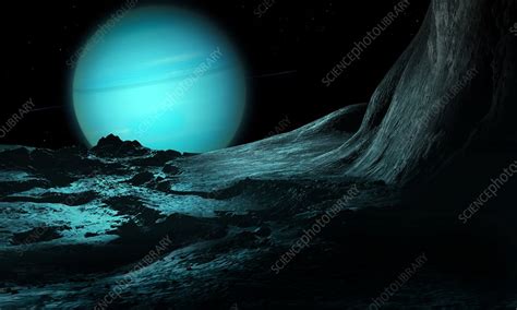 Uranus and Miranda, illustration - Stock Image - F022/6944 - Science ...