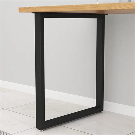 Metal Table Legs 28 Inch 24’’Wide Desk Legs Industrial Table Legs,Metal Legs for Desk,Black ...