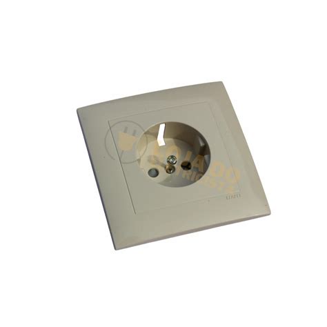 Espelho Schuko c/Obturador Logus 90 Marfim - Efapel - Loja do Eletricista