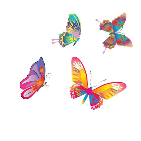 Butterfly - Colored butterflies fly png download - 3402*3402 - Free ...