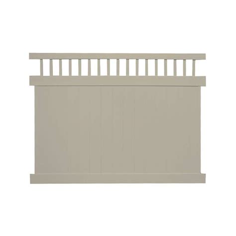 Weatherables Mason Ft H X Ft W Khaki Vinyl Privacy Fence Panel