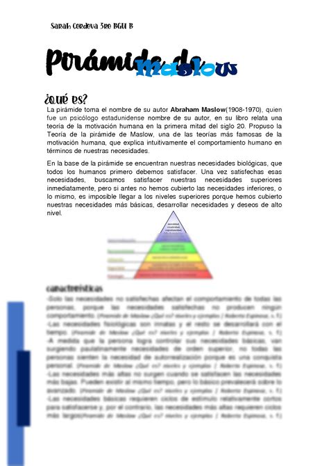 Solution Pir Mide De Maslow Studypool